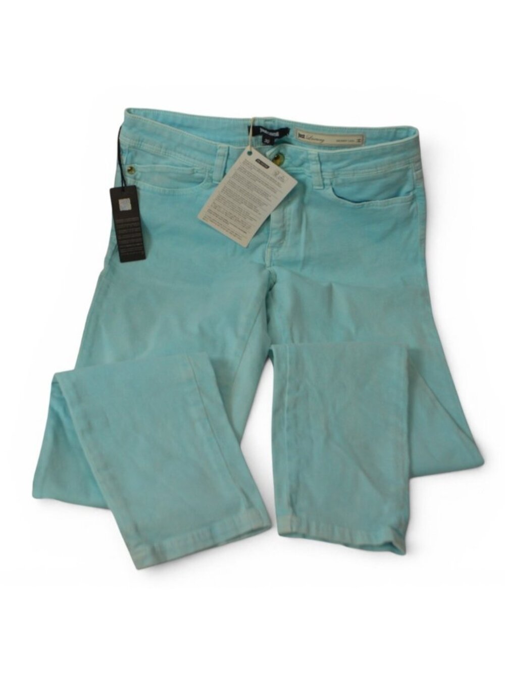 Just Cavalli Skinny Leg Jeans Size 30 NWT Aqua Blue Stretch Denim Pants